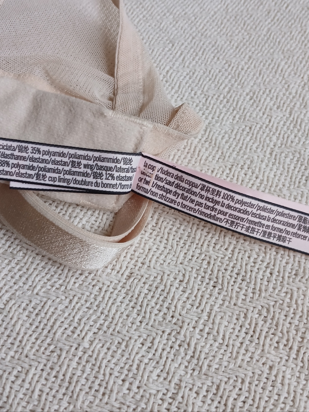 victorias secret ♡ push-up padded no wire bra 38d neutral romantic soft minimal - Picture 10 of 10